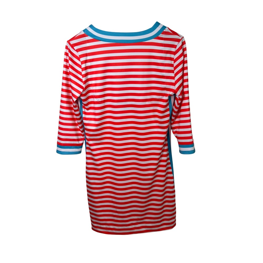 Gretchen Scott Womens Dress Sz XS Orange Blue Stripes - Picture 2 of 9